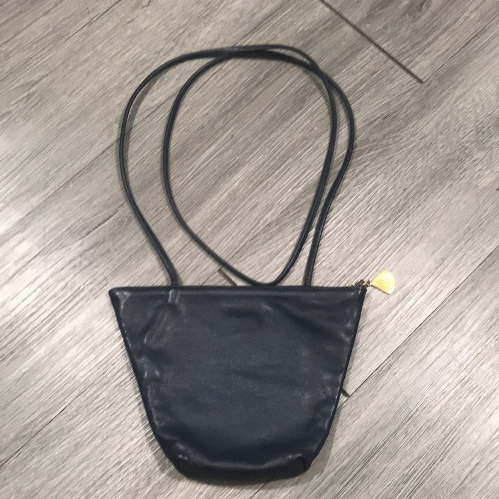 Carey Adina Vintage Navy Blue Leather Crossbody Handbag‎